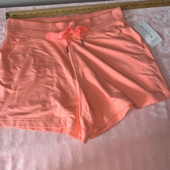 Athleta Balance 4” Shortie Sunset Orange Soft Shorts Pajama Active Lounge 1X - Picture 6 of 10